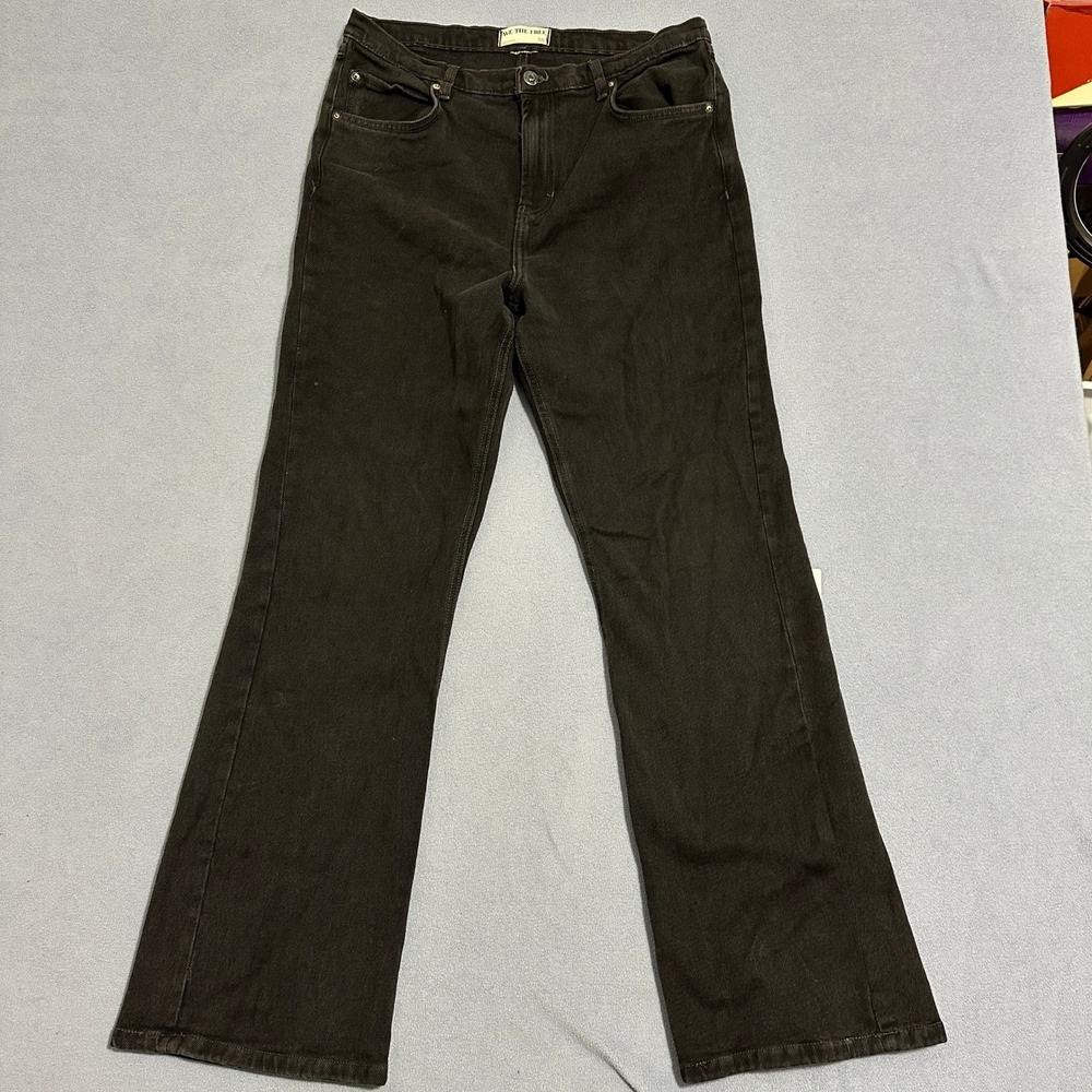 We the Free Black Sabine Belt Slim Straight Leg Denim Jeans W32 L32